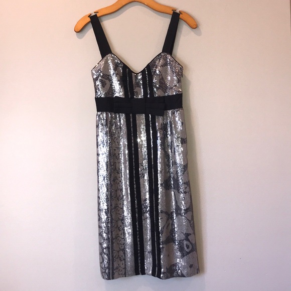 Diane Von Furstenburg Silver Sequin New Years Eve - Picture 2 of 6